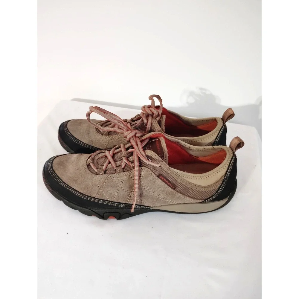Merrell Mimosa Glee Tan Suede Sneakers Trail Comfy Athletic Shoes Women 10**